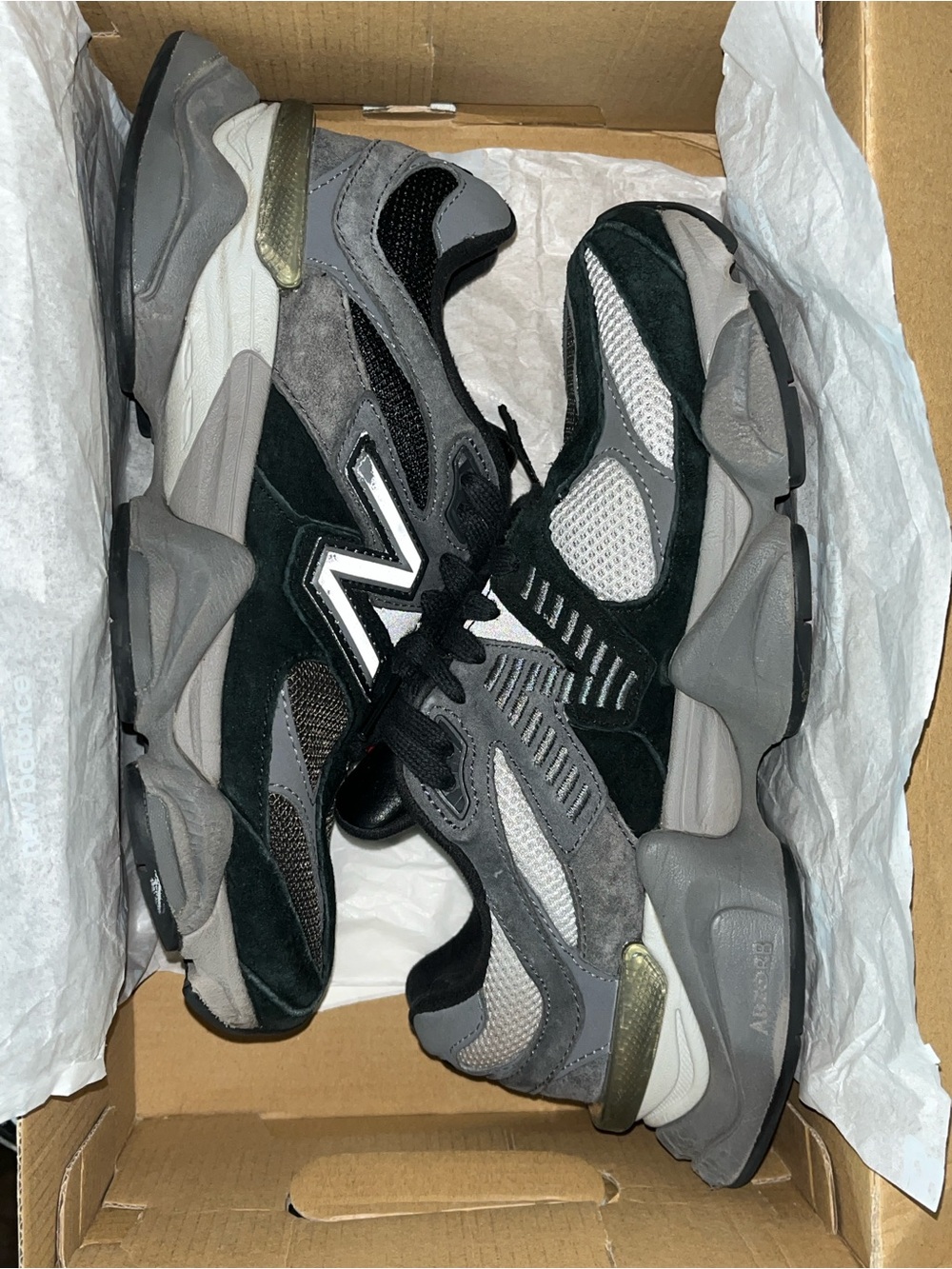New Balance 9060 Black Castlerock Gray Sneakers